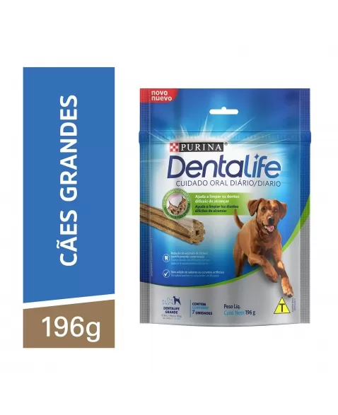 Petisco Dentalife Purina Cães Raças Grandes 196G