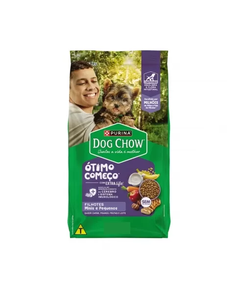 Ração Seca Dog Chow Filhotes De Raças Pequenas - Sabor Frango E Arroz 3Kg