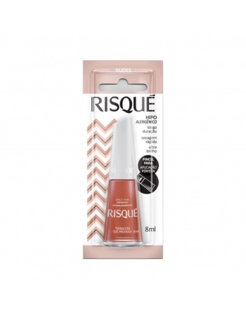 Esmalte Risqué Nude Cremoso Terracota Que Provoca 8Ml - Caixa Com 6 Unidades Blister