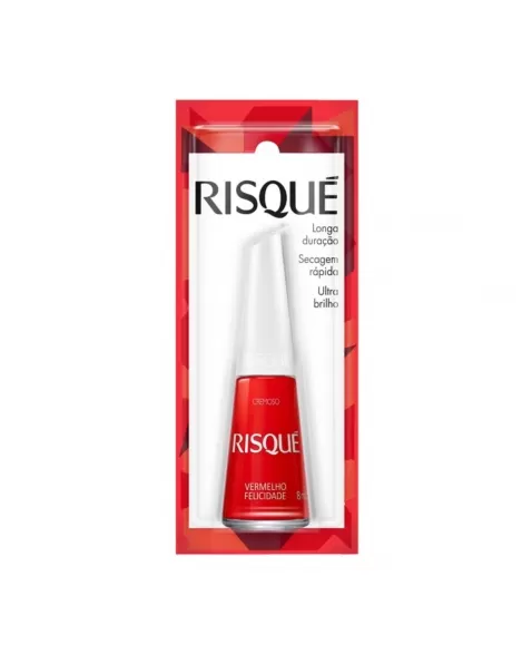 Esmalte Risque Vermelho Felicidade 8ml - Caixa com 6 Unidades BLISTER