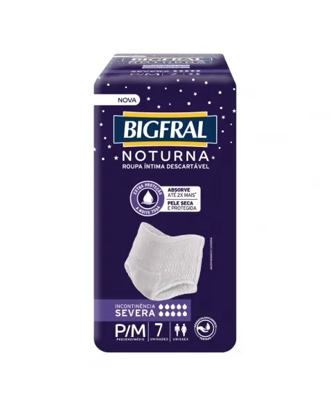 FRALDA BIGFRAL ROUPA INT NOTURNA P/M C/7UN