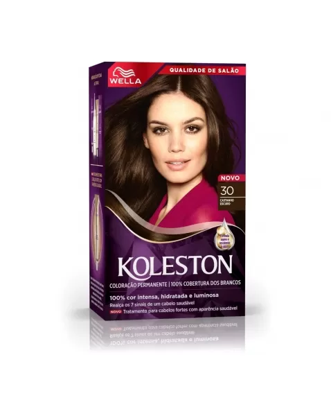 Tinta De Cabelo Koleston 30 Castanho Escuro