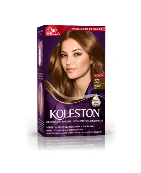 Tinta De Cabelo Koleston 53 Entardecer Castanho Ouro