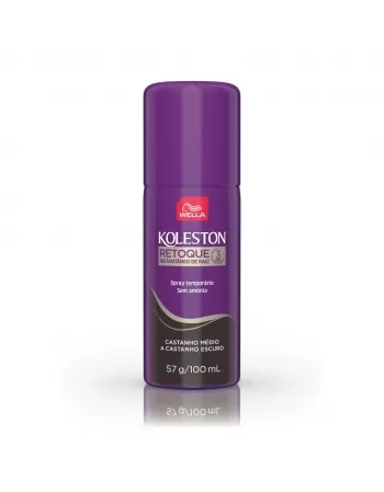 Retoque Instantâneo Spray Koleston Castanho Escuro 100Ml