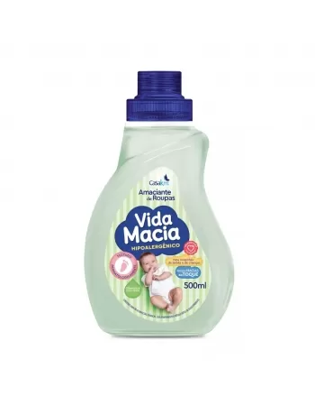 Amaciante Roupa Bebê Glicerina & Erva Doce Vida Macia 500ml