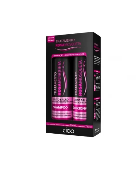 KIT EICO SH 800ML+COND 750ML ROSA MOSQUETA