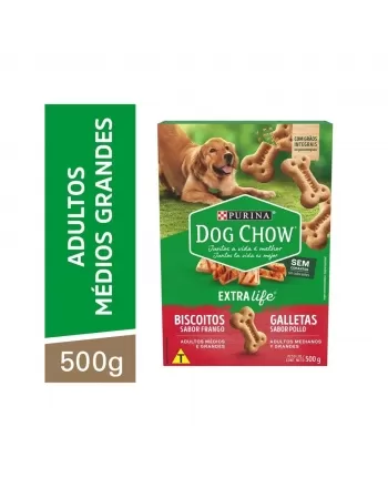 Biscoito Dog Chow Adulto Médio e Grande Frango 500g