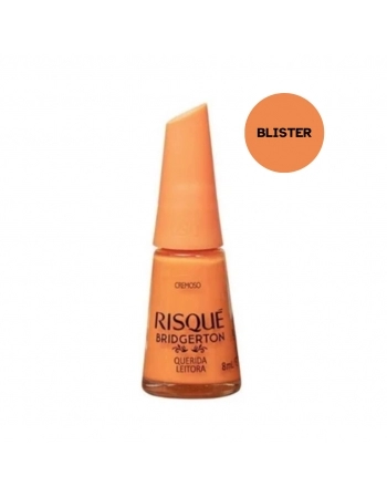 Esmalte Laranja Risqué Bridgerton Querida Leitora Cremoso 8ml Blister - Caixa com 6 Unidades