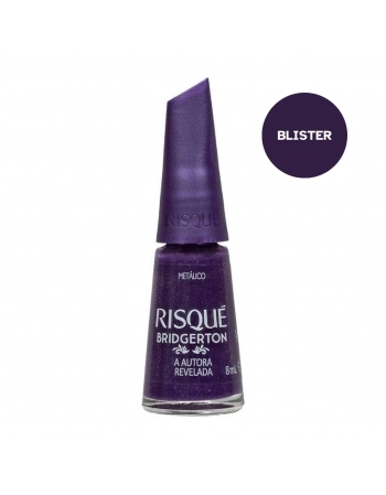 Esmalte Roxo Risqué Bridgerton A Autora Revelada Metálico 8ml Blister - Caixa com 6 Unidades