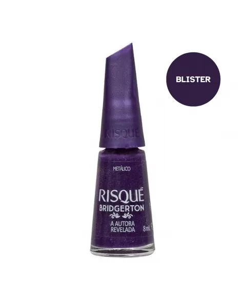 Esmalte Roxo Risqué Bridgerton A Autora Revelada Metálico 8ml Blister - Caixa com 6 Unidades