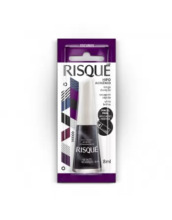 Esmalte Risqué Escuro Metálico De Salto No Asfalto 8Ml - Caixa Com 6 Unidades Blister