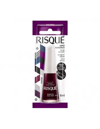 Esmalte Risqué Escuro Cremoso Rainha Da Pista Toda 8Ml - Caixa Com 6 Unidades Blister