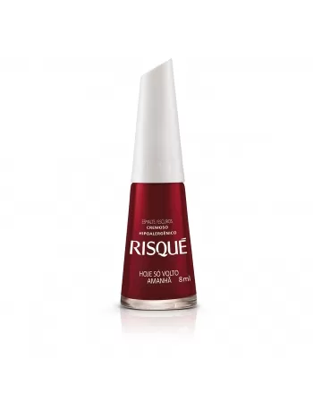 Esmalte Risqué Escuro Cremoso Hoje Só Volto Amanhã 8Ml - Caixa Com 6 Unidades Nu