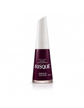 Esmalte Risqué Escuro Cremoso Rainha Da Pista Toda 8Ml - Caixa Com 6 Unidades Nu