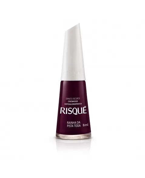 Esmalte Risqué Escuro Cremoso Rainha Da Pista Toda 8Ml - Caixa Com 6 Unidades Nu