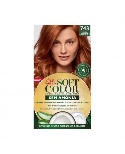 Tinta De Cabelo Soft Color Louro Acobreado 743