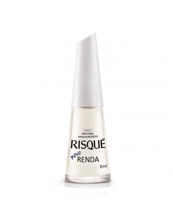 Esmalte Risqué Branco Natural Novo Renda 8Ml - Caixa Com 6 Unidades Nu