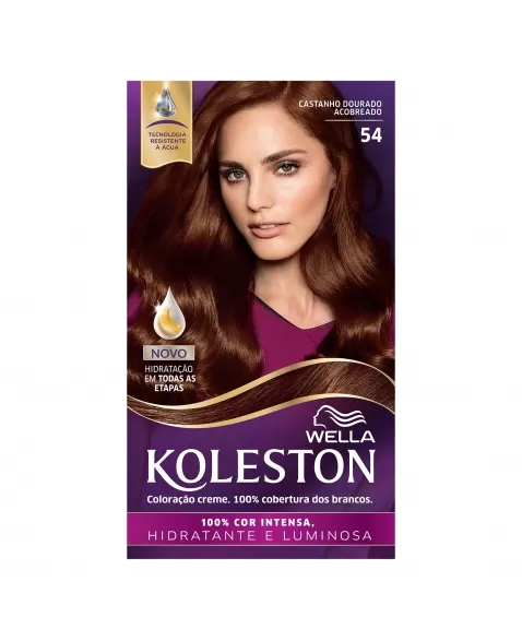 Tinta De Cabelo Koleston Castanho Dourado Acobreado 54