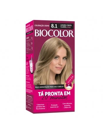 Tinta De Cabelo Biocolor Mini Kit Louro Acinzentado Estiloso 8.1