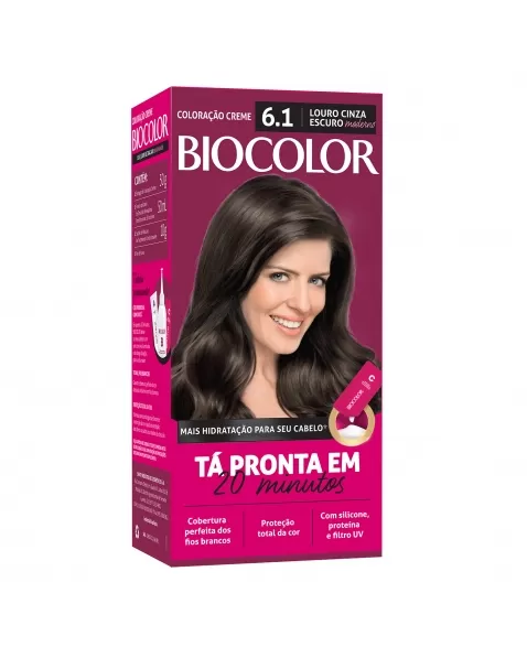 Tinta De Cabelo Biocolor Mini Kit Louro Cinza Moderno 6.1