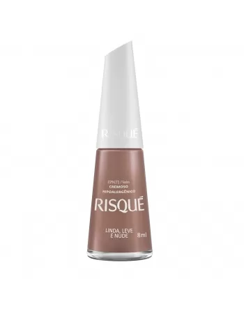 Esmalte Risqué Nude Cremoso Linda, Leve E Nude 8Ml - Caixa Com 6 Unidades Nu