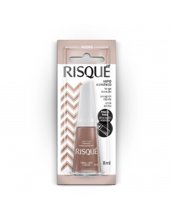 Esmalte Risqué Nude Cremoso Linda, Leve E Nude 8Ml - Caixa Com 6 Unidades Blister