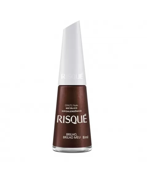 Esmalte Risqué Nude Metálico Brilho, Brilho Meu 8Ml - Caixa Com 6 Unidades Nu