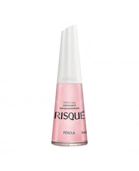 Esmalte Risqué Rosas Cintilantes Pérola 8Ml - Caixa Com 6 Unidades Nu