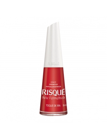 Esmalte Risqué Sete Vermelhos Toque De Ira 8Ml - Caixa Com 6 Uidades Nu