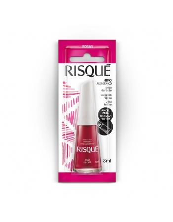 Esmalte Risqué Rosas Cremoso Grão De Café 8Ml - Caixa Com 6 Unidades Blister