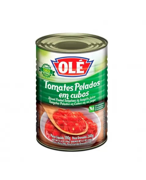 Tomates Pelados Cubos Em Lata Olé 240G