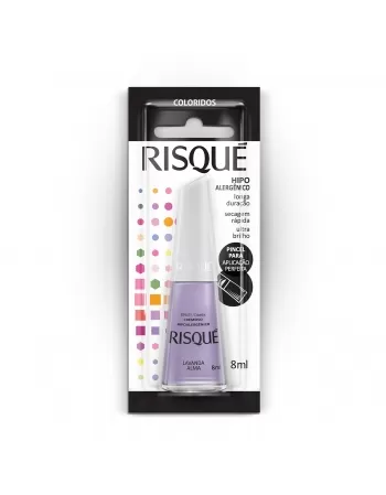 Esmalte Risqué Colorido Cremoso Lavanda Alma 8Ml - Caixa Com 6 Unidades Blister