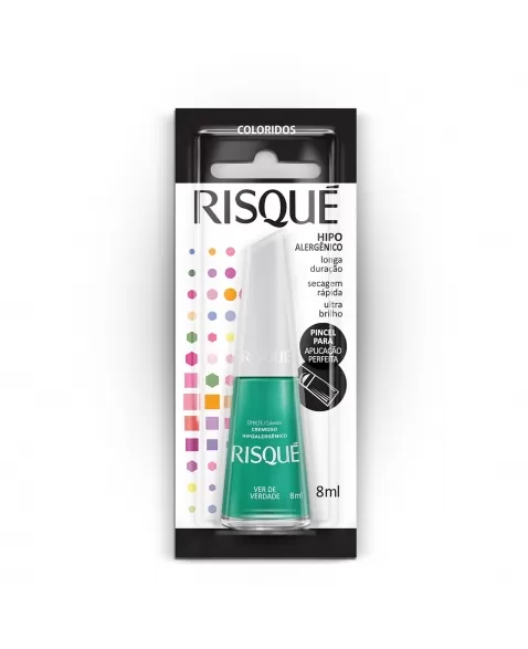 Esmalte Risqué Coloridos Cremoso Ver De Verdade 8Ml - Caixa Com 6 Unidades Blister