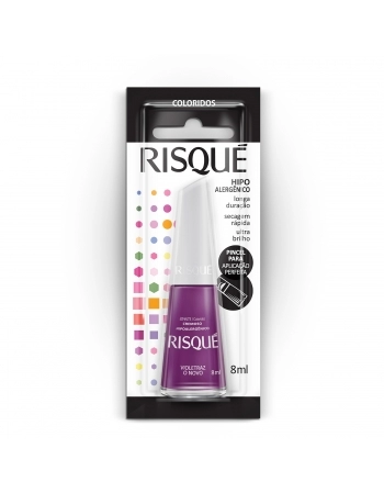 Esmalte Risqué Coloridos Cremoso Violetraz O Novo 8Ml - Caixa Com 6 Unidades Blister