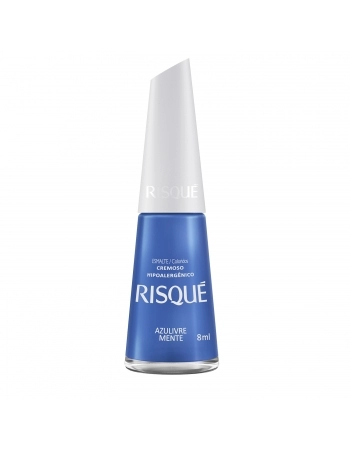 Esmalte Risqué Coloridos Cremoso Azulivre Mente 8Ml - Caixa Com 6 Unidades Nu