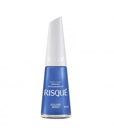 Esmalte Risqué Coloridos Cremoso Azulivre Mente 8Ml - Caixa Com 6 Unidades Nu